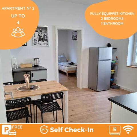 Apt. 2: Fully equipped, 2 bedrooms, up to 4 people