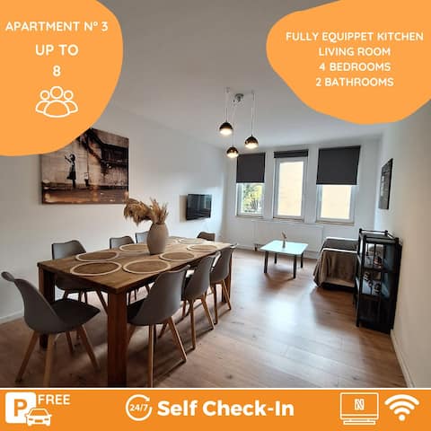 Apt. 3: Fully equipped, 4 bedrooms, up to 8 people