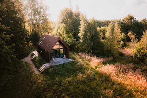 Secluded forest cabin with private sauna