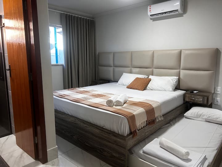 ห้องน้ำ เตียง ทีวี และมัลติมีเดีย