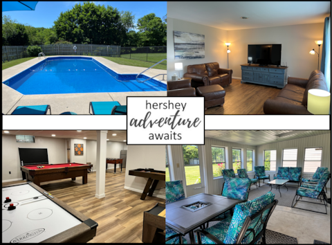Hershey Adventure Awaits! Outdoor Pool + Game Room