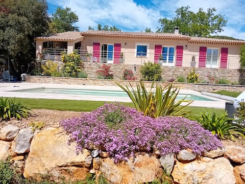 villa with pool July August