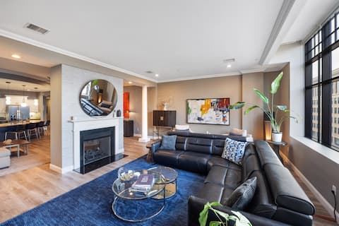 Successful Airbnb property: Designer's Sprawling Penthouse. 2BR, 2.5 BA PH in Syracuse