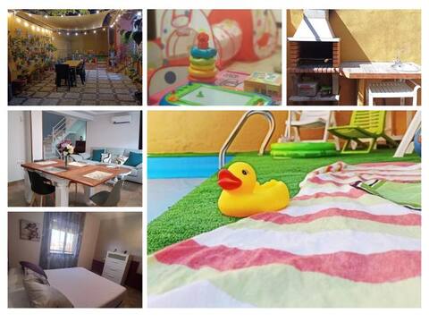 House with a swimming pool and barbecue, 3 km from the Alhambra