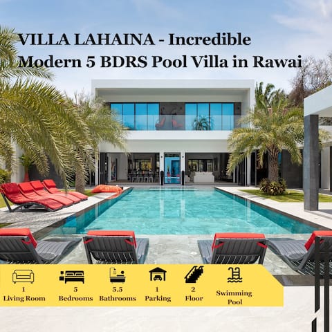 incredible modern 5 bdrs pool villa in rawai