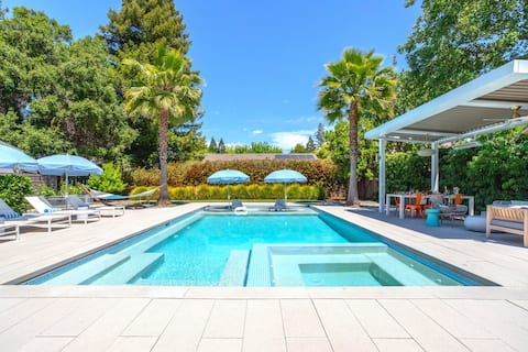 Quiet Mid Century Sonoma with Pool/Spa