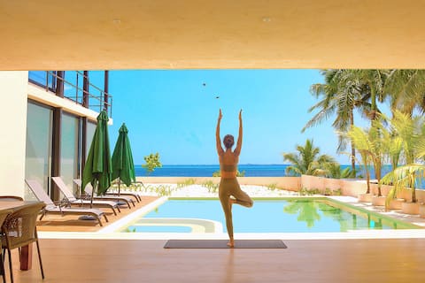 Luxe Beach Front Villa. Daily service included