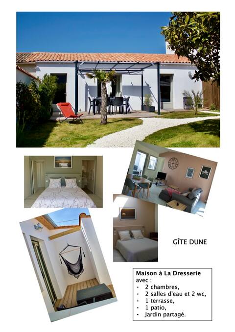 150 m from the beach, superb 4* house for 1/6 pers.
