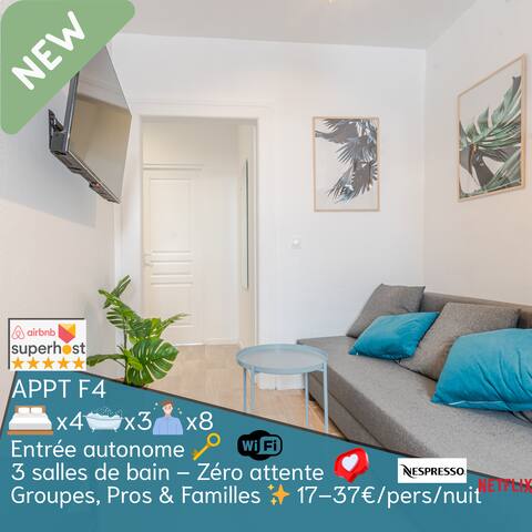 Groups – comfort – 3 beds – 3 showers – 7 pax