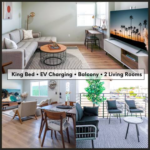 Modern Luxe 3BR 3BA | Disneyland & Beach•EV Charge