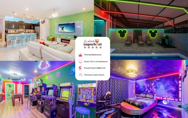 No Airbnb fees! Themed / Pvt Pool/Game Room 243261 - Townhouses
