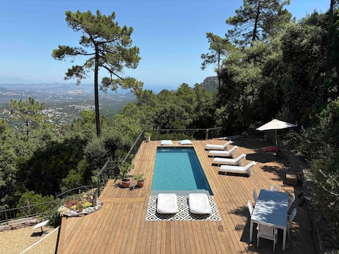 Villa with stunning view on Cannes and Alps