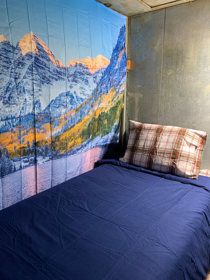 Located inside the old walk in cooler!