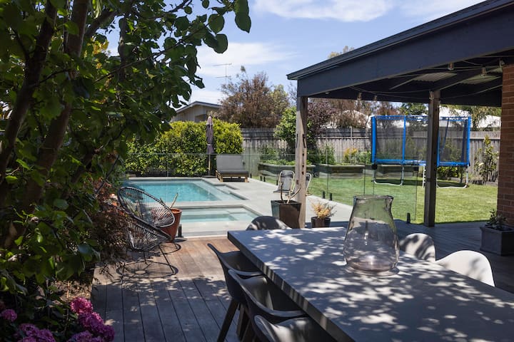 Bellarine Escape, heated pool and spa