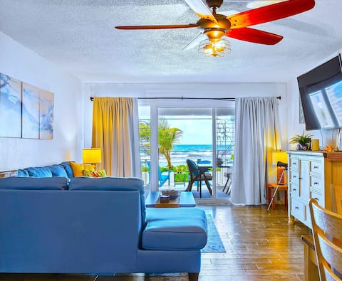 Popular Airbnb listing: Right ON the BEACH! 2 BR condo! in United States Virgin Islands