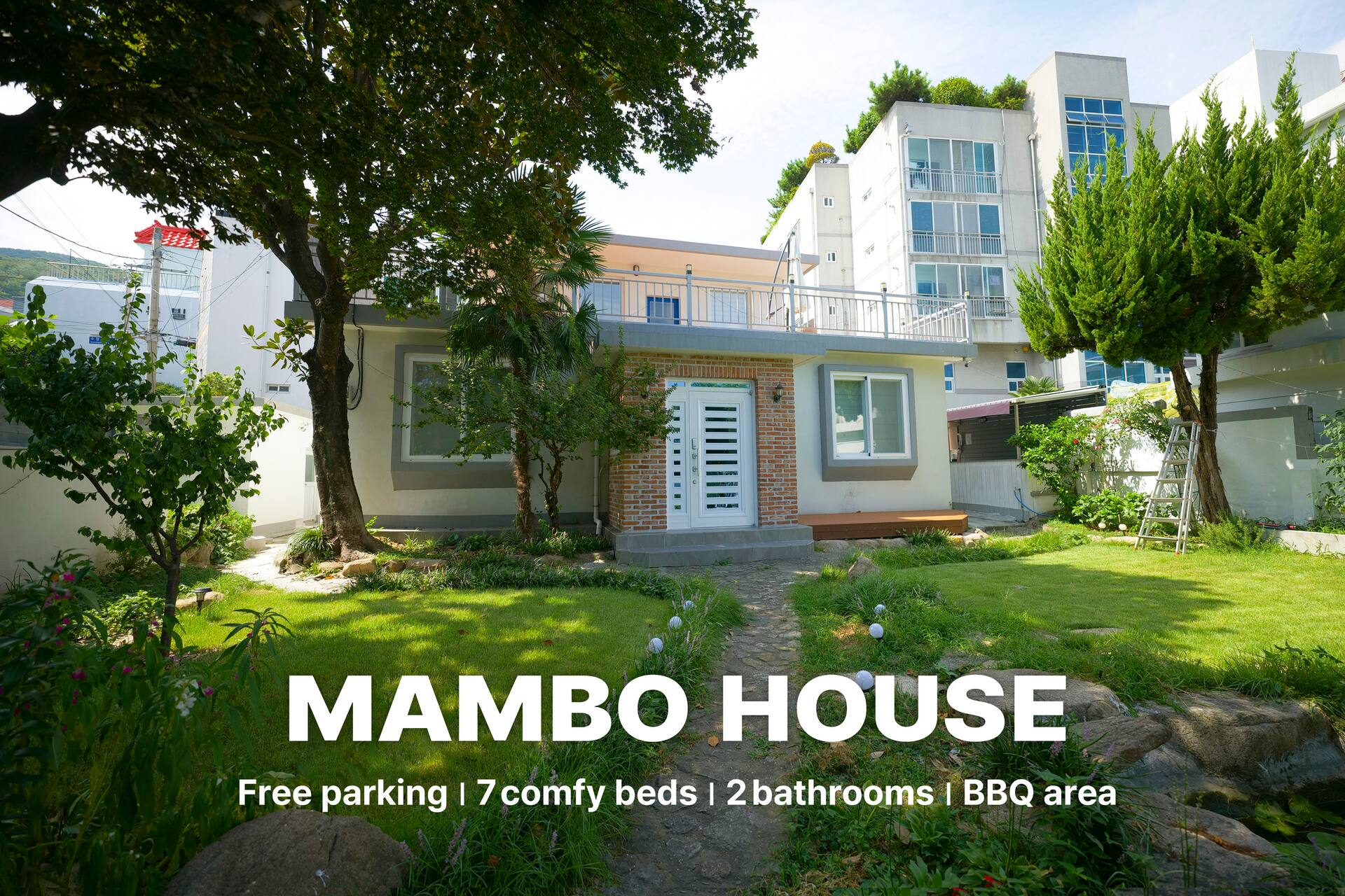 [Mambo House] Busan, 560 m² (170 pyeong) private house | BBQ · Parking for 4 vehicles · Group gatherings