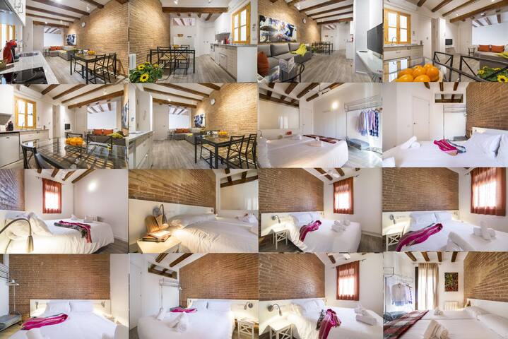 Nice GroupFlat 4 bedr 4 bathr 2 flats Port-Ramblas