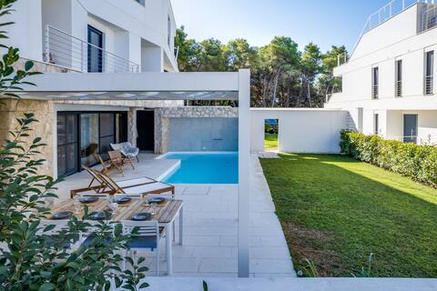 Luxury apartment by the sea in Scandinavian style