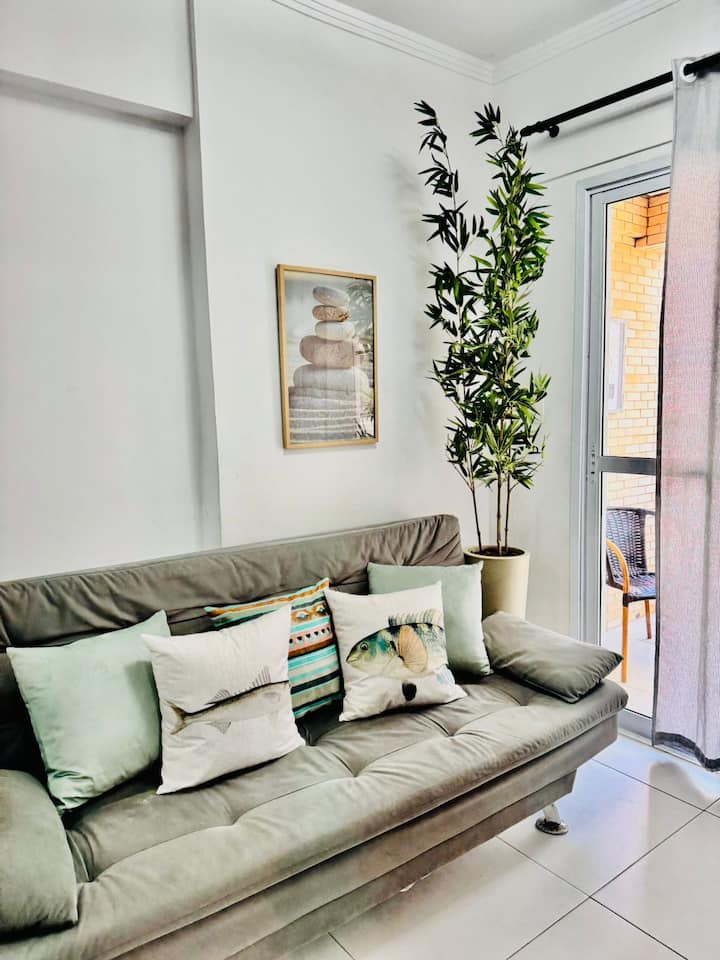 Lindo Apart. Decoração Nova, Cozinha Completa - Santos, Brasil