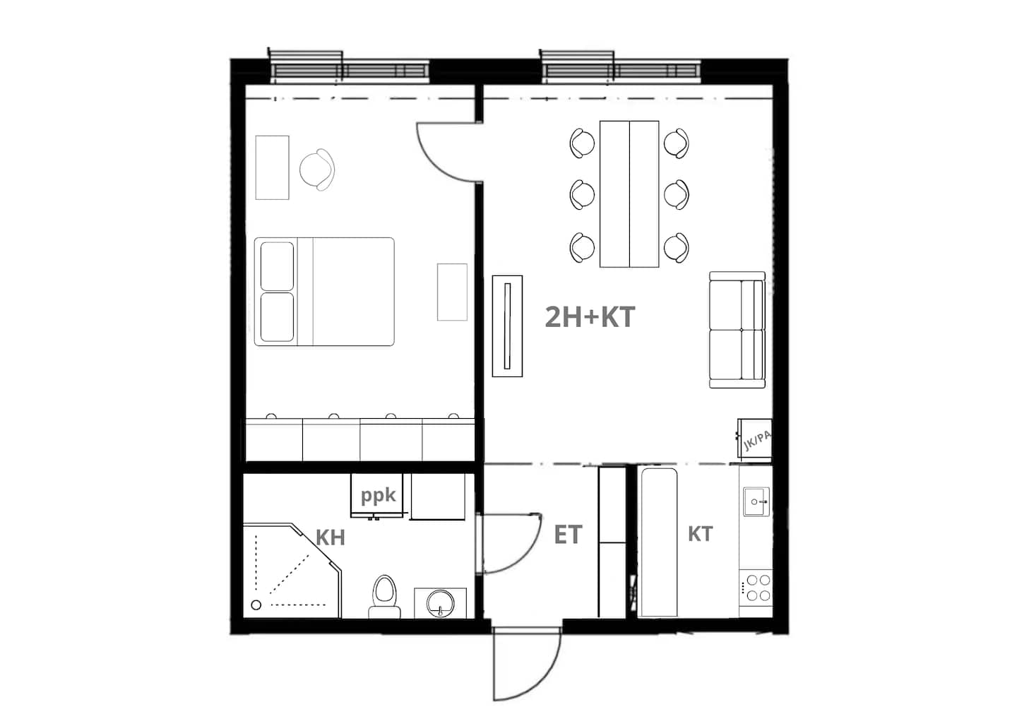 Kotoisa Cityasunto | Ydinkeskustassa |Kattoterassi 5