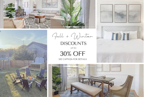 Hot Tub/Fenced Yard | Mins2Beach | Bright & Modern