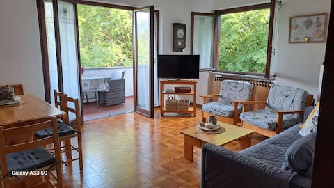 The house in the woods in Casasco with lake view