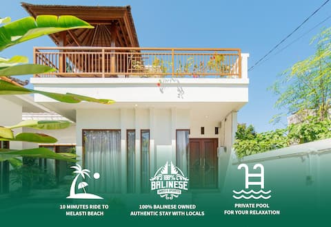 Ungasan Chill Private Pool Villa w/ Rooftop Gazebo