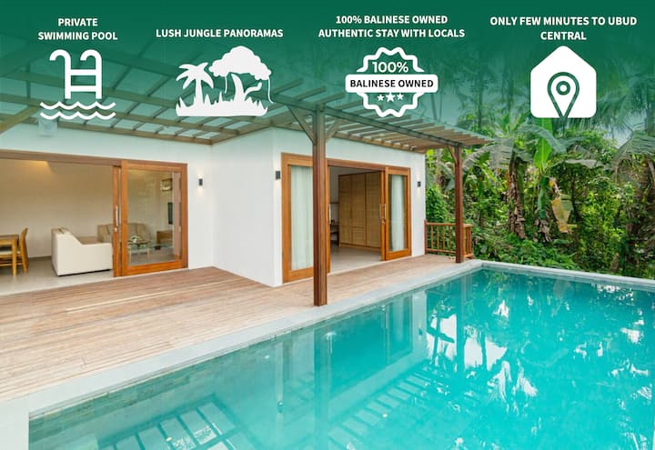 Ubud Stay With Infinity Pool & Lush Jungle View - Bali