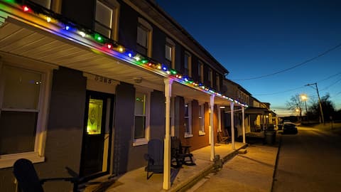 Quiet, Central, Free EV charging