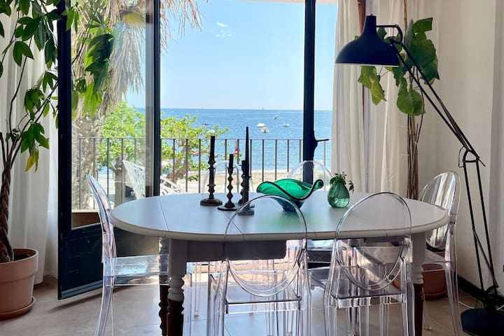 Charming spacious beachfront apartment