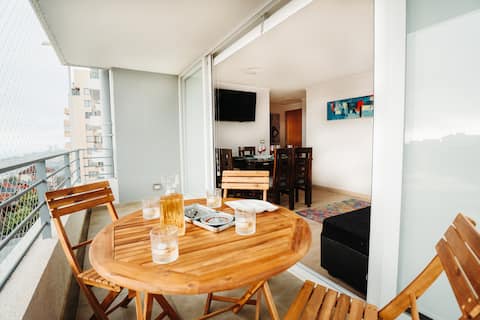 Quiet apartment with heating and sea view
