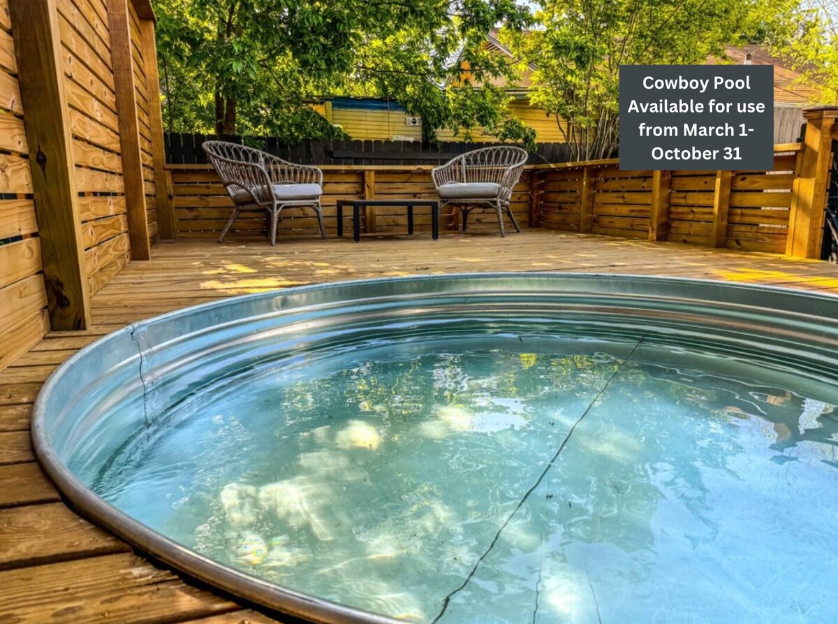 Backyard Oasis w/Pool, walkable, 5 min to dtwn