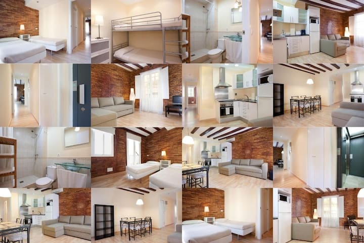 Great 2 nice 2-Bedr Flats close Las Ramblas 10 ppl