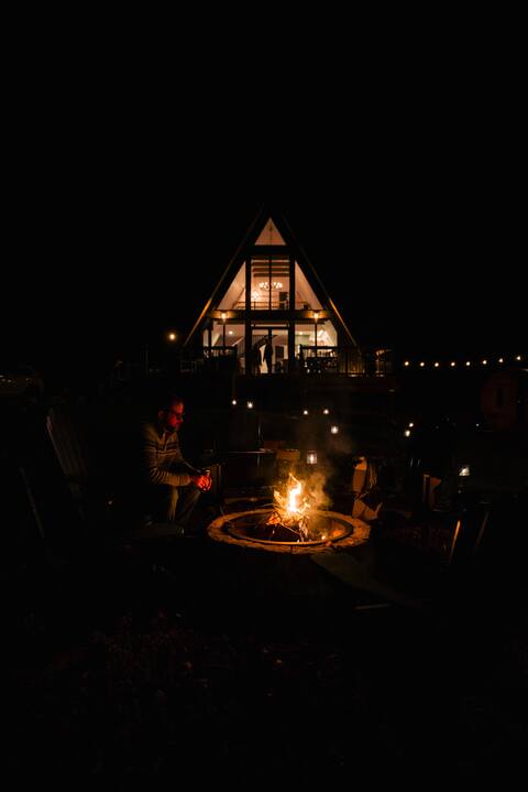European A-Frame: Cozy Winter Getaway with Sauna