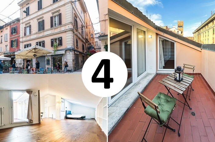 Popular Airbnb listing: Vicolo Ranocchi 4F, Quadrilateral in Bologna