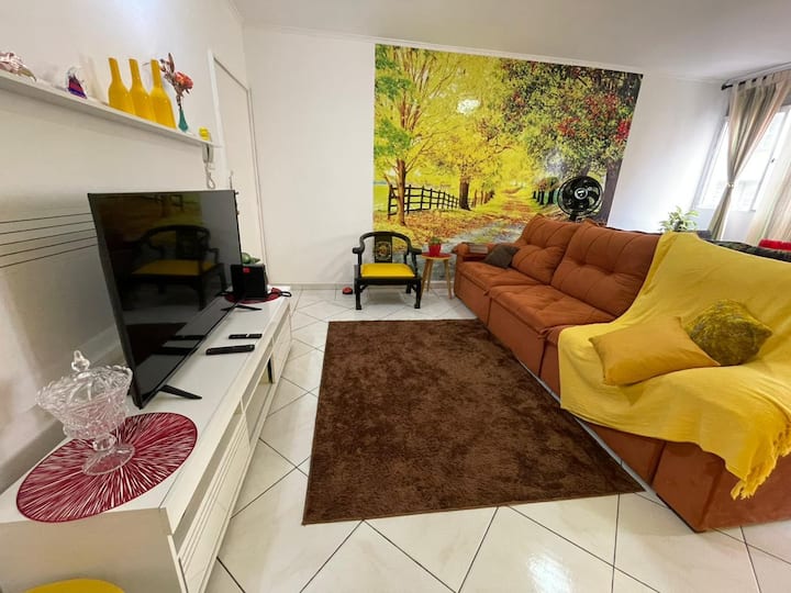 Gonzaga 2 Q  Pé Na Areia, Ar  Cond  Wi-fi  Garagem - 산투스