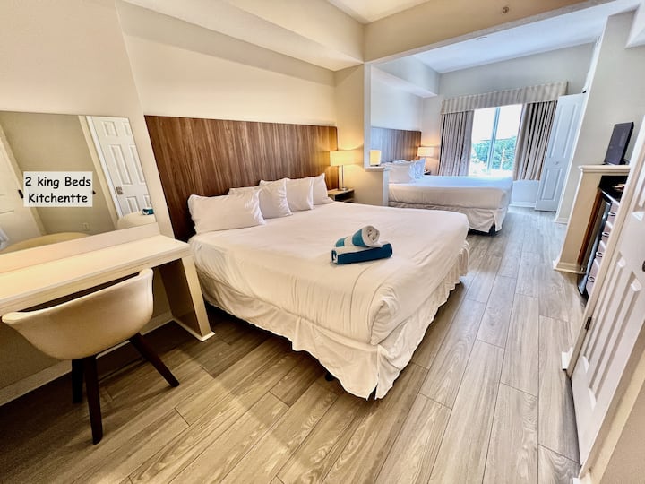 Studio privé avec 2 lits king size dans un appartement/immeuble hôtelier de luxe