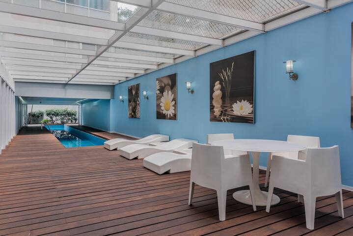 COZY & Safe! A/C 2-floor 500Mbps Pool Gym Condesa gallery image 5