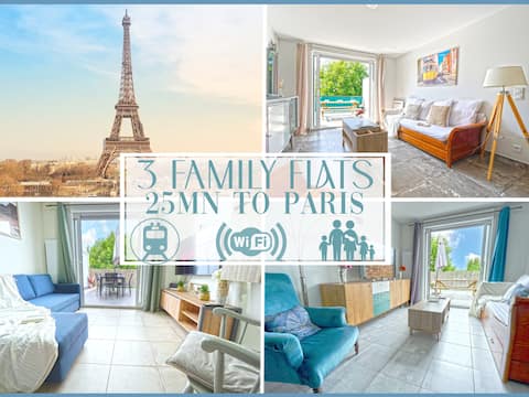 25 min from Paris center - Parking & quiet area