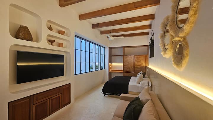 Mwonekano wa chumba cha kulala kutoka kwenye mlango