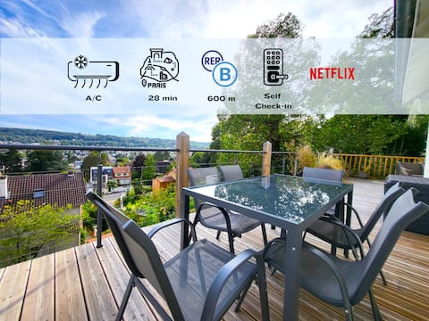 Le Panoramique: Zen apartment with superb views