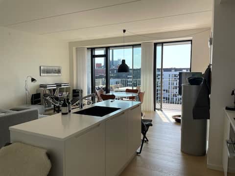Successful Airbnb property: West-facing balcony, 7th floor, harbor and city views in Vesterbro Kongens Enghave