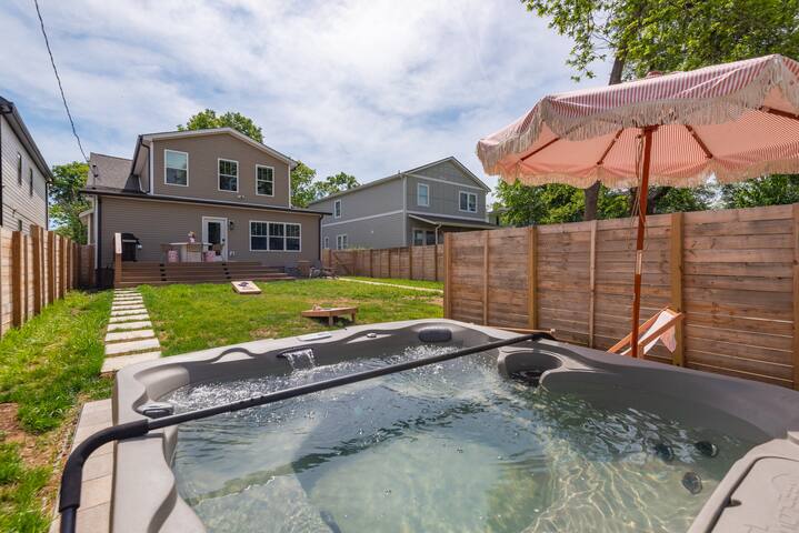 Glam Getaway | Hot Tub, Firepit, 4BR Near Downtown