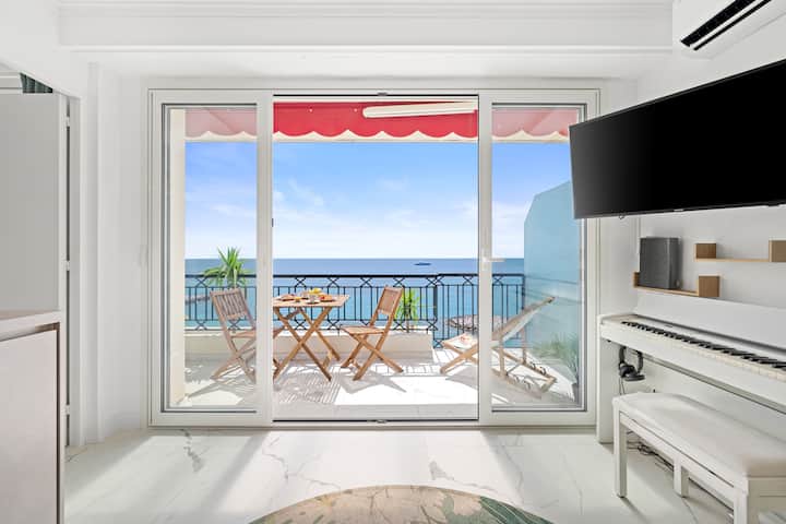 Vue Mer Unique - Cozy 2 Pièces - Parking - Roquebrune-Cap-Martin