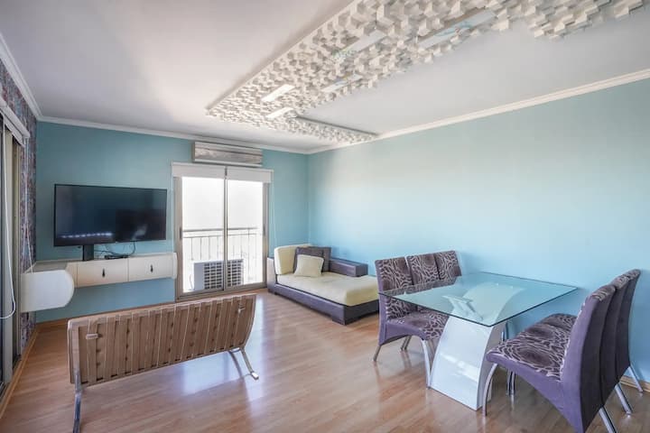 Three-bedroom apartment on the 25th floor in Barracas with balcony and hot tub
