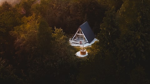 Cozy A-Frame Near Ljubljana With Wooden Tub