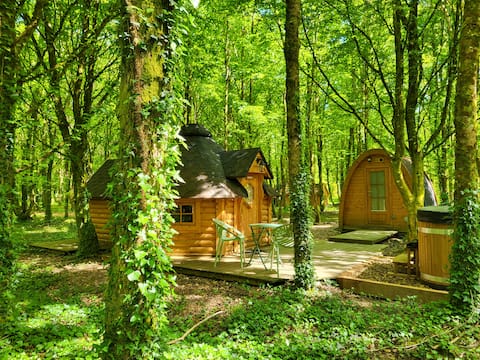 Kota in the heart of Brocéliande private Nordic bath
