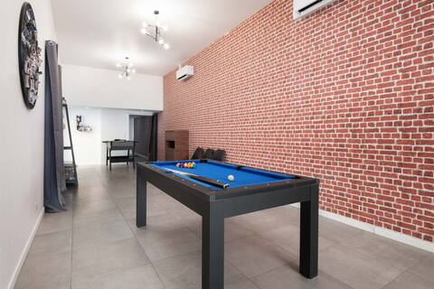15 pers-bain nordique+Sauna+Billard+babyfoot