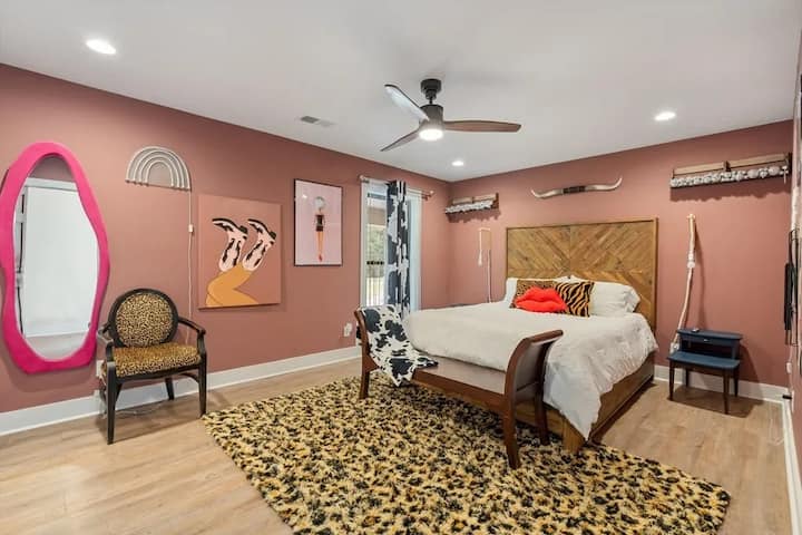 Disco cowgirl themed room