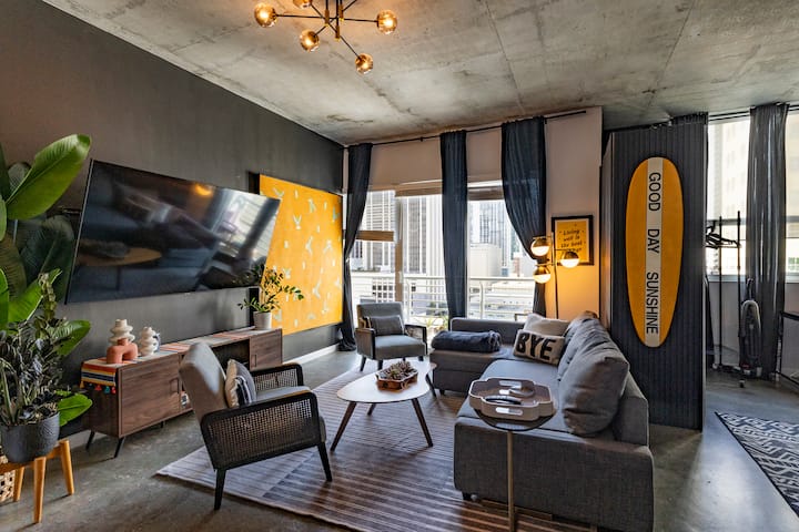 Sleek Loft, Bay View, Rooftop Pool 99% Walk Score - Miami